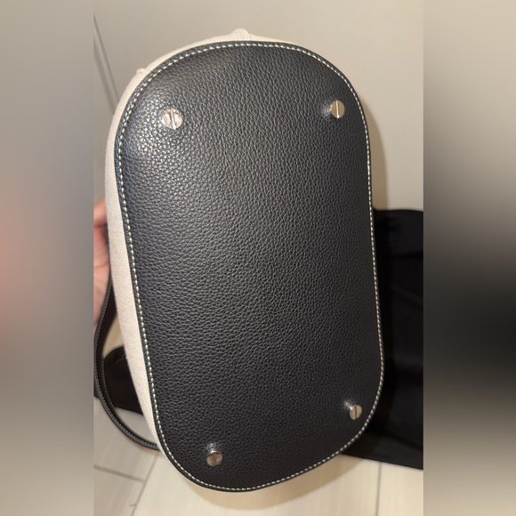 Toteme Belted Backed Bag, Canvas Black Leather - Picture 17 of 17